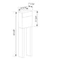 STAND ALTO by Bravios - Modern post-mounted anthracite mailbox
