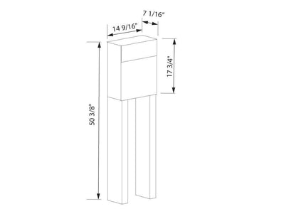 STAND ALTO by Bravios - Modern post-mounted white mailbox