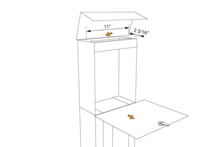STAND ALTO by Bravios - Modern post-mounted white mailbox