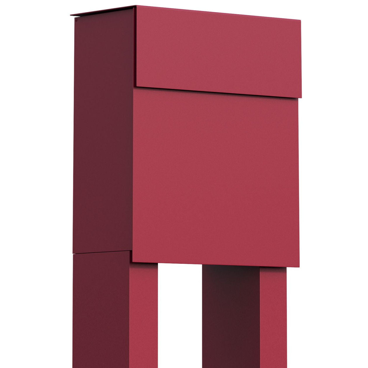 STAND ALTO by Bravios - Modern post-mounted red mailbox