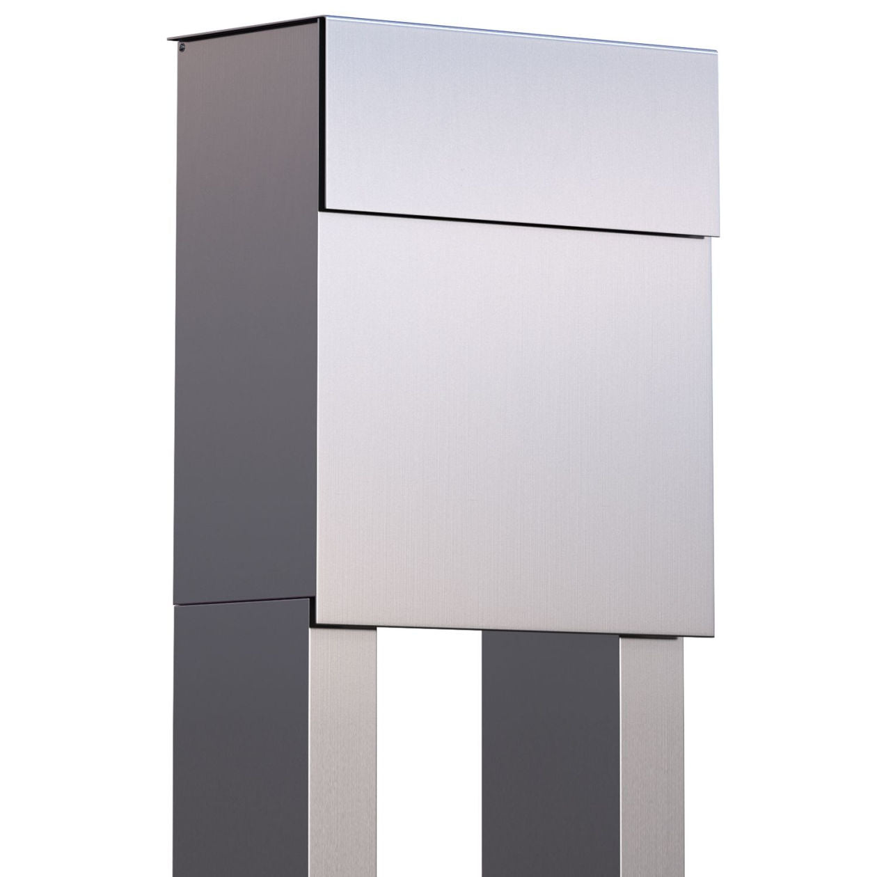 STAND ALTO by Bravios - Modern post-mounted stainless steel mailbox