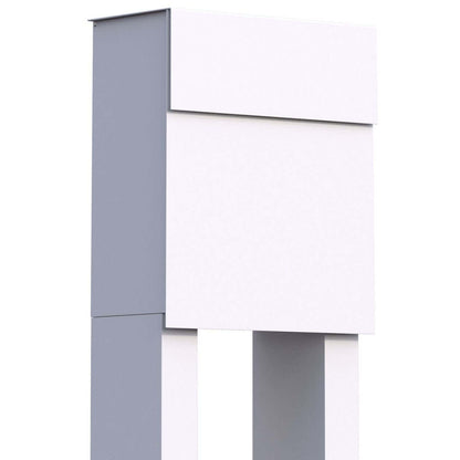 STAND ALTO by Bravios - Modern post-mounted white mailbox