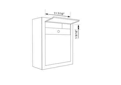 STAND BASE by Bravios - Modern post-mounted white mailbox