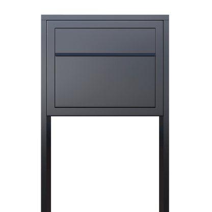 STAND ELEGANCE by Bravios - Modern post-mounted anthracite mailbox