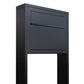 STAND ELEGANCE by Bravios - Modern post-mounted black mailbox