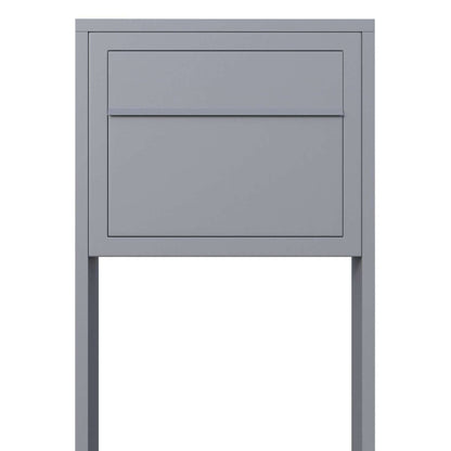STAND ELEGANCE by Bravios - Modern post-mounted gray mailbox