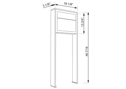 STAND ELEGANCE by Bravios - Modern post-mounted white mailbox