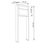 STAND ELEGANCE by Bravios - Modern post-mounted black mailbox with stainless steel flap