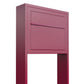 STAND ELEGANCE by Bravios - Modern post-mounted red mailbox