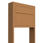 STAND ELEGANCE by Bravios - Modern post-mounted rust mailbox