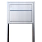 STAND ELEGANCE by Bravios - Modern post-mounted stainless steel mailbox