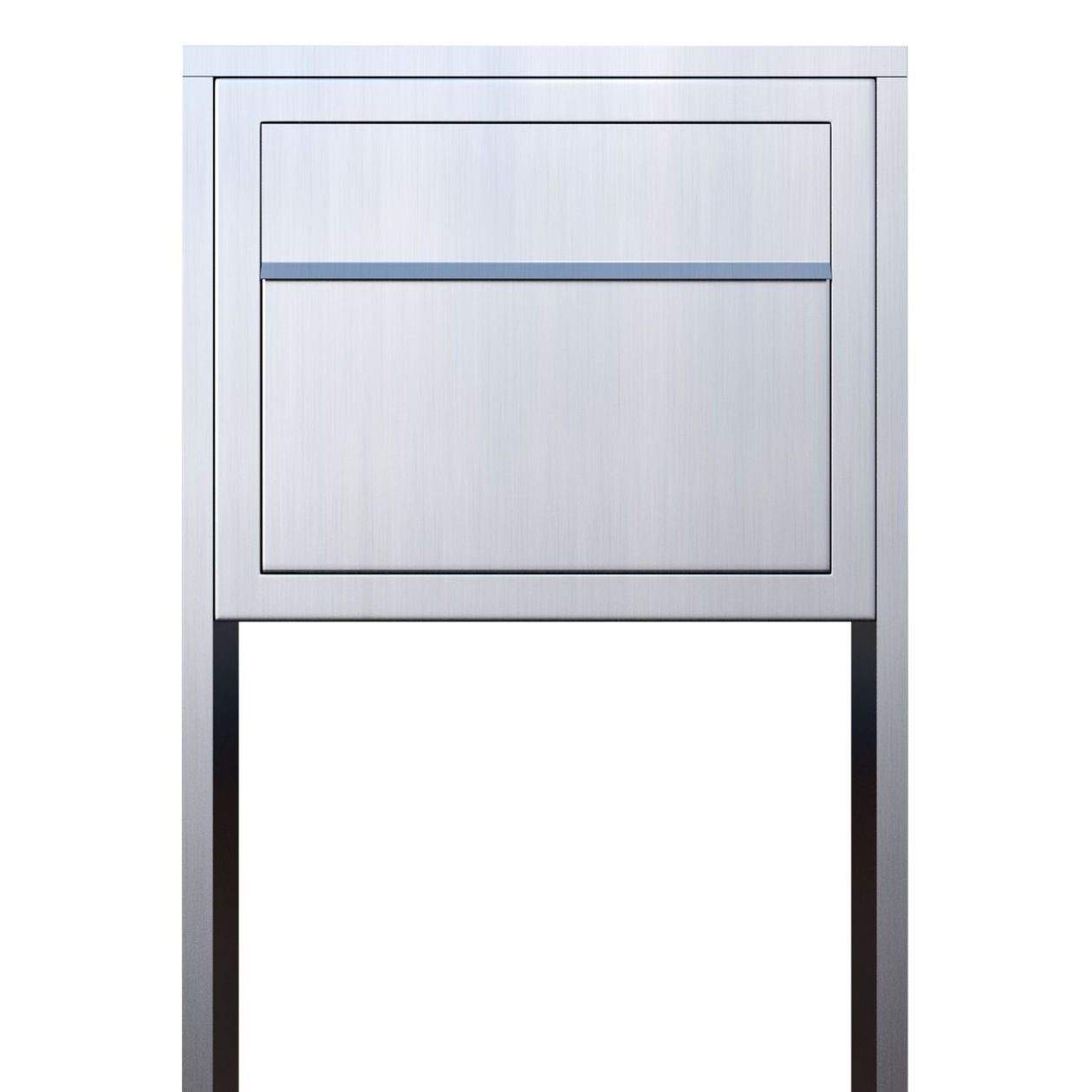 STAND ELEGANCE by Bravios - Modern post-mounted stainless steel mailbox