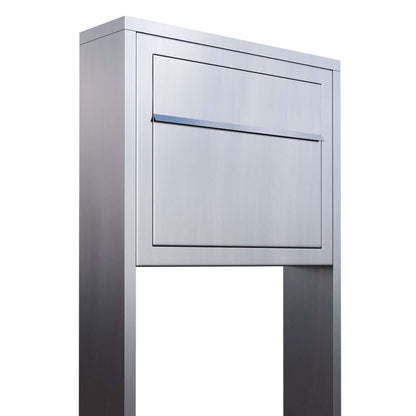 STAND ELEGANCE by Bravios - Modern post-mounted stainless steel mailbox