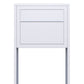 STAND ELEGANCE by Bravios - Modern post-mounted white mailbox