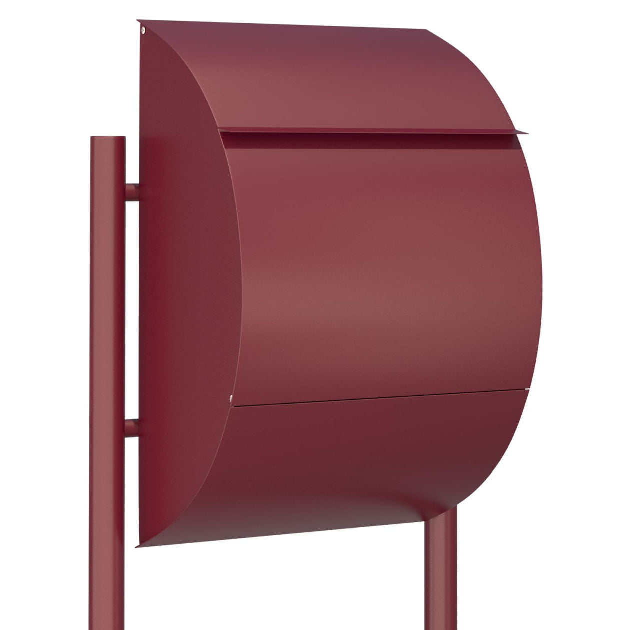 STAND JUMBO by Bravios - Modern post-mounted red mailbox