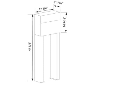 STAND MOLTO by Bravios - Modern post-mounted stainless steel mailbox