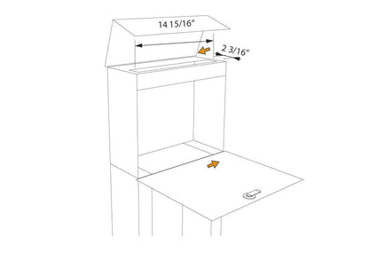 STAND MOLTO by Bravios - Modern post-mounted gray mailbox