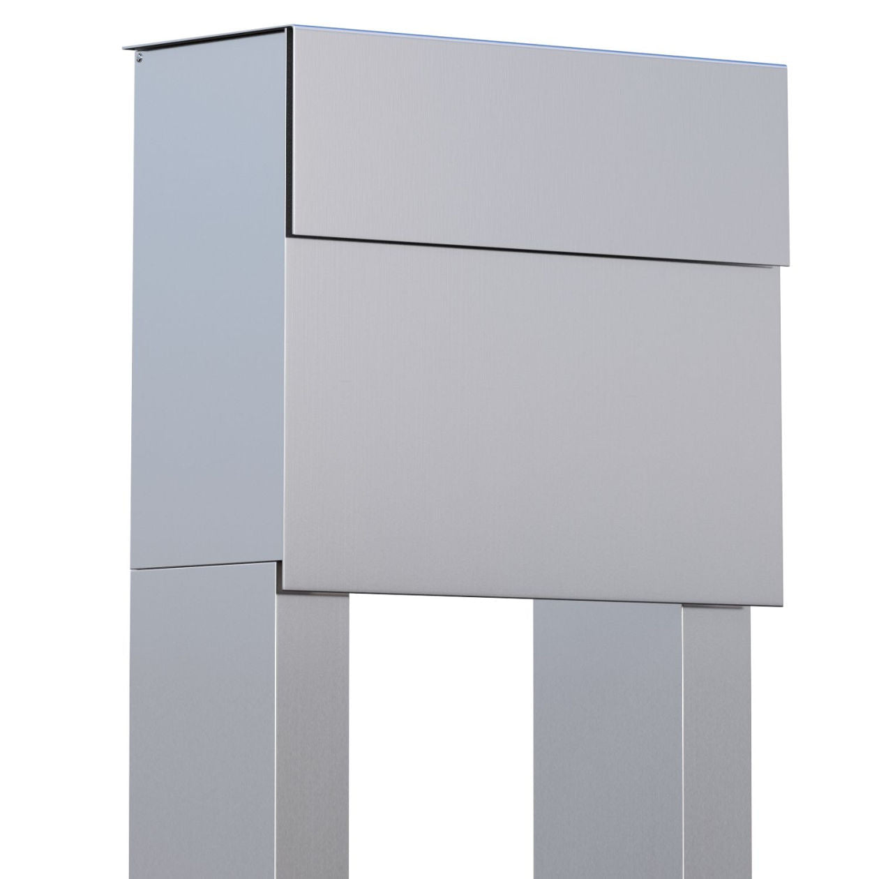 STAND MOLTO by Bravios - Modern post-mounted gray mailbox