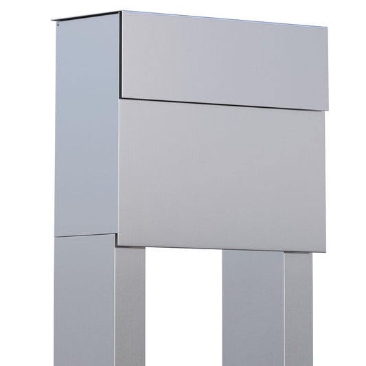 STAND MOLTO by Bravios - Modern post-mounted stainless steel mailbox