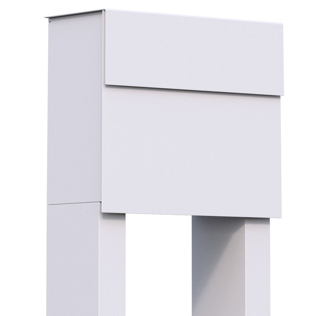 STAND MOLTO by Bravios - Modern post-mounted white mailbox