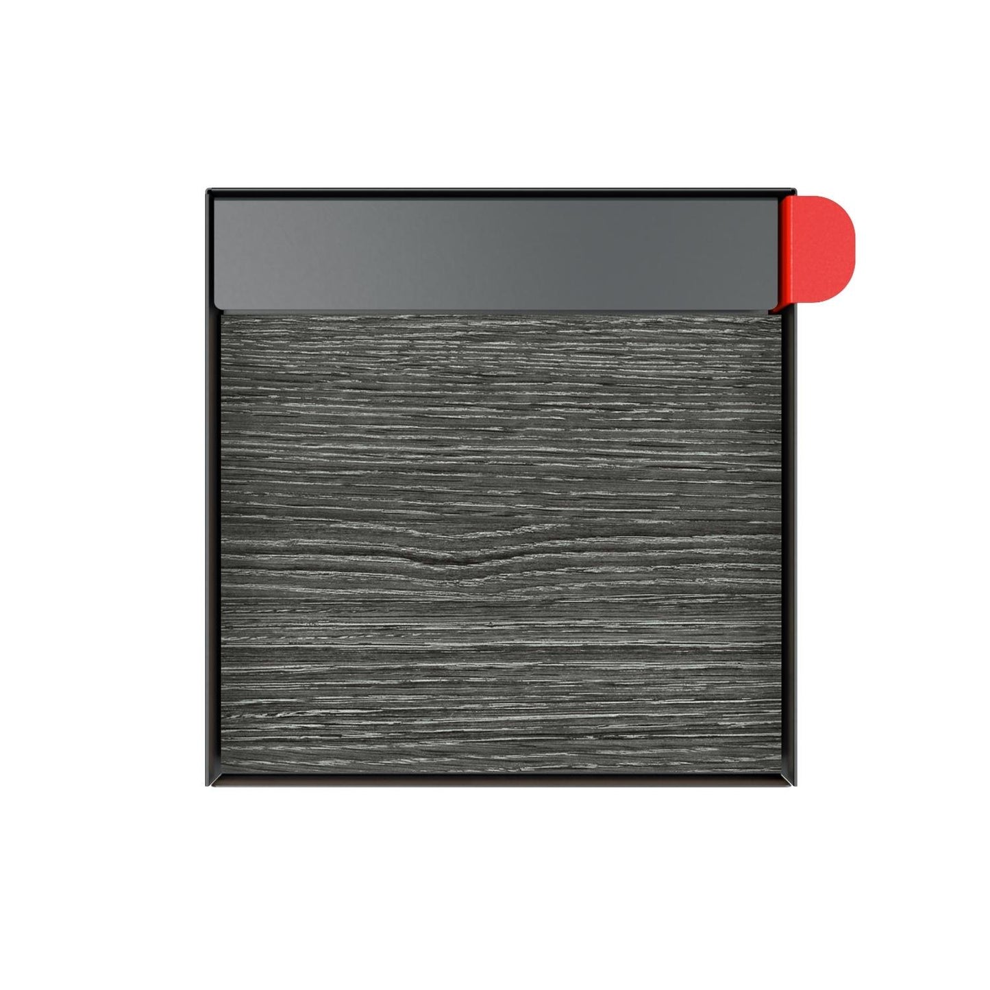 Town Square Mailbox by Bravios - Large Capacity Mailbox (Without Post) - Anthracite with Jazz Wood Panel