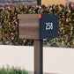 Town Square Mailbox by Bravios - Large Capacity Mailbox (Without Post) - Anthracite with Marshland Oak Wood Panel
