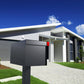 TOWN SQUARE Mailbox by Bravios - Large capacity mailbox with post - Anthracite