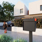 TOWN SQUARE Mailbox by Bravios - Large capacity mailbox with post - Anthracite