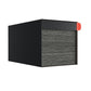 Town Square Mailbox by Bravios - Large Capacity Mailbox (Without Post) - Black with Jazz Wood Panel