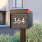 Town Square Mailbox by Bravios - Large Capacity Mailbox (Without Post) - Black with Jazz Wood Panel