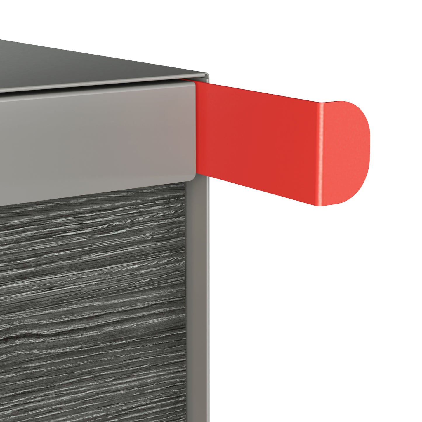 Town Square Mailbox by Bravios - Large Capacity Mailbox (Without Post) - Gray with Jazz Wood Panel