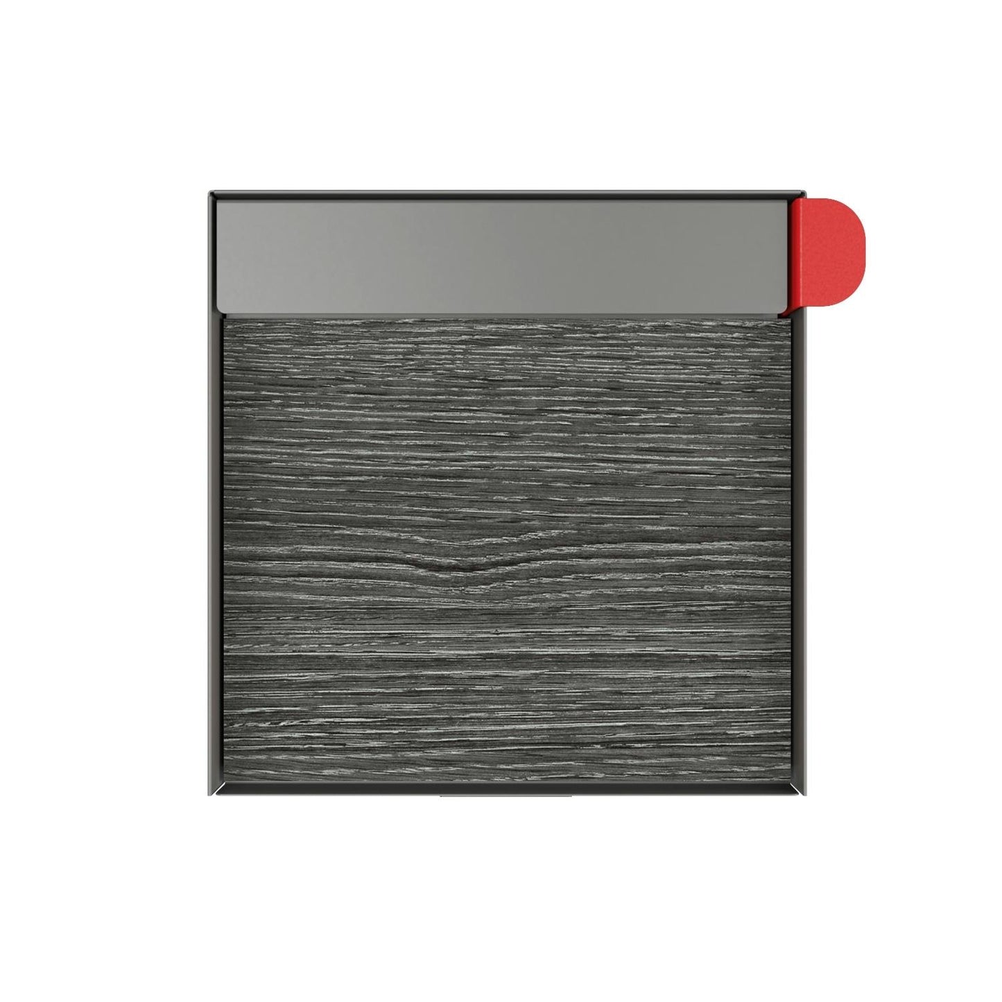 Town Square Mailbox by Bravios - Large Capacity Mailbox (Without Post) - Gray with Jazz Wood Panel