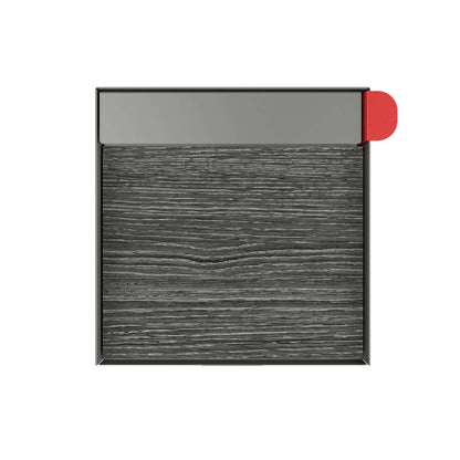 Town Square Mailbox by Bravios - Large Capacity Mailbox (Without Post) - Gray with Jazz Wood Panel