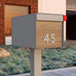 Town Square Mailbox by Bravios - Large Capacity Mailbox (Without Post) - Gray with Voyager Wood Panel