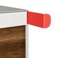 Town Square Mailbox by Bravios - Large Capacity Mailbox (Without Post) - White with Barrique Oak Wood Panel