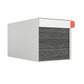 Town Square Mailbox by Bravios - Large Capacity Mailbox (Without Post) - White with Jazz Wood Panel