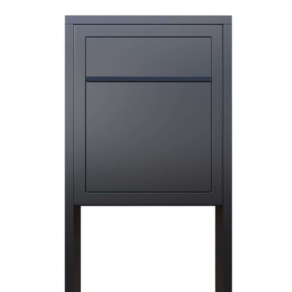 STAND BASE by Bravios - Modern post-mounted anthracite mailbox