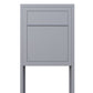 STAND BASE by Bravios - Modern post-mounted gray mailbox