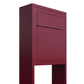 STAND BASE by Bravios - Modern post-mounted red mailbox