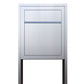 STAND BASE by Bravios - Modern post-mounted stainless steel mailbox