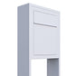 STAND BASE by Bravios - Modern post-mounted white mailbox